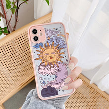 Load image into Gallery viewer, Sun &amp; Moon Face Shockproof Phone Case
