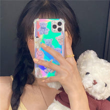 Load image into Gallery viewer, Cartoon Bear Laser Card Phone Case
