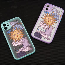 Load image into Gallery viewer, Sun &amp; Moon Face Shockproof Phone Case
